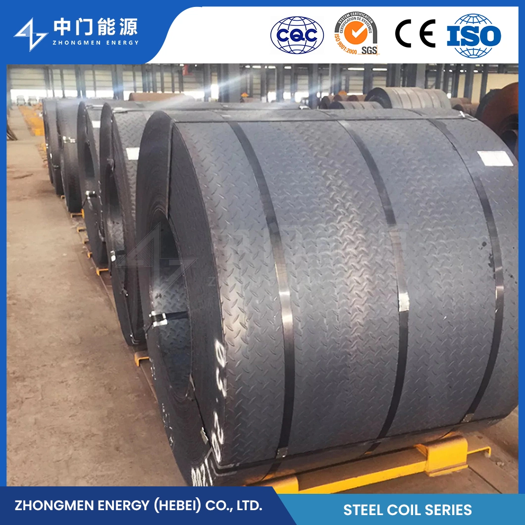 Zhongmen Energy Stainless Checkered Steel Coil Ss 304 Q255b Grade 50 Stainless Steel Checkered Hot Rolled Coil China Cold Rolled Steel Coil AISI 304ba